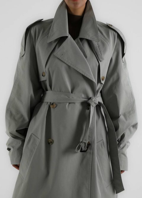 Pelly Trench - Sage Outerwear Green Women The Frankie Shop - Image 2