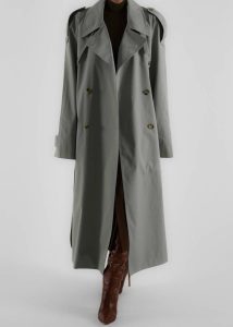 Pelly Trench - Sage Outerwear Green Women The Frankie Shop