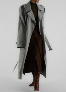 Pelly Trench - Sage Outerwear Green Women The Frankie Shop - Image 4