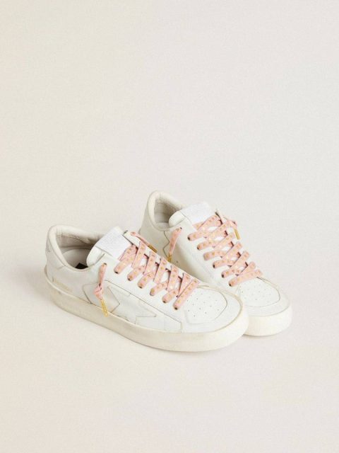 Pink Cotton Laces With Contrasting Gold Stars Pink Women Laces Golden Goose - Image 3