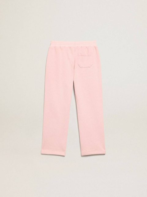 Pink Joggers With Glitter Star On The Front Bottomwear Selection (4-12 Years) Kids Pink Golden Goose - Image 2