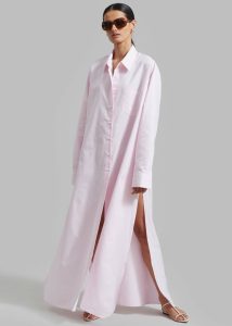 Pink Women The Frankie Shop Dresses Avery Shirt Dress - Petal