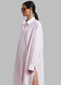 Pink Women The Frankie Shop Dresses Avery Shirt Dress - Petal - Image 3