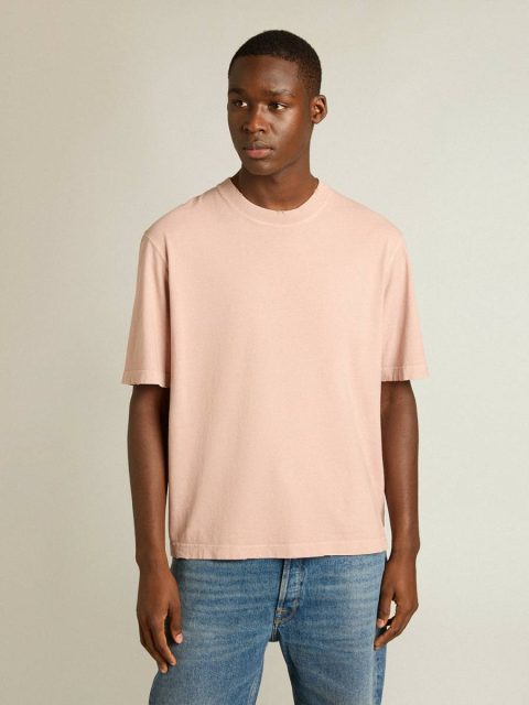 Powder Pink Powder-Pink T-Shirt With Reverse Logo On The Back - Jersey Capsule T-Shirts & Tops Golden Goose Women - Image 2
