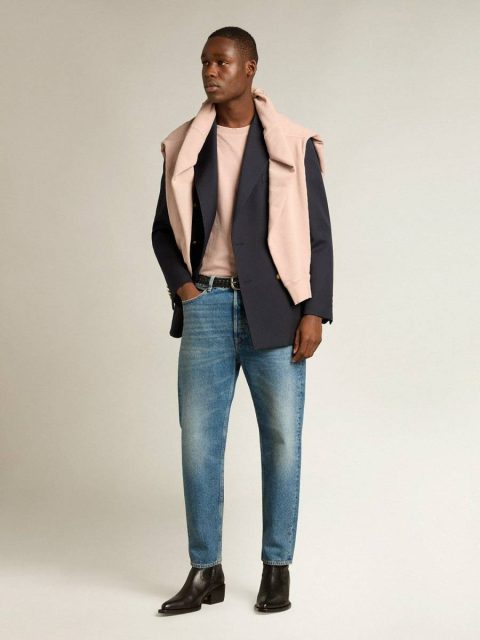 Powder Pink Powder-Pink T-Shirt With Reverse Logo On The Back - Jersey Capsule T-Shirts & Tops Golden Goose Women - Image 3