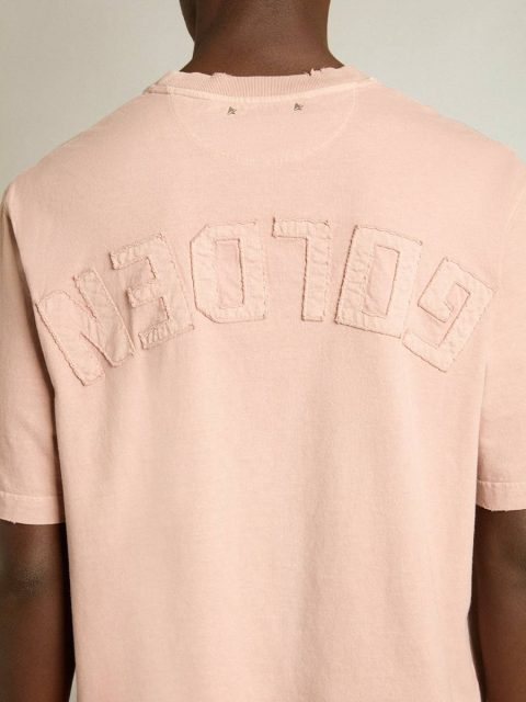 Powder Pink Powder-Pink T-Shirt With Reverse Logo On The Back - Jersey Capsule T-Shirts & Tops Golden Goose Women - Image 5