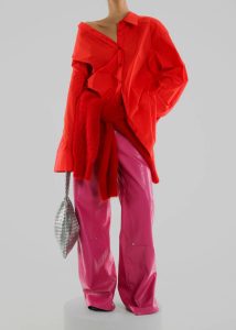 Prato Button Up Shirt - Red Women Tops Red The Frankie Shop - Image 5