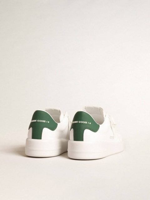 Purestar Golden Goose Purestar With White Bio-Based Star And Mat Green Leather Heel Tab Men - Image 4