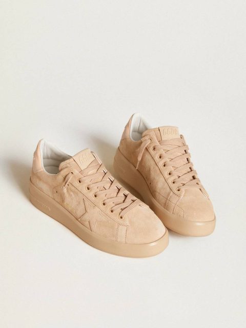 Purestar In Suede With Suede Star And Light Pink Leather Heel Tab Golden Goose Women Purestar - Image 2
