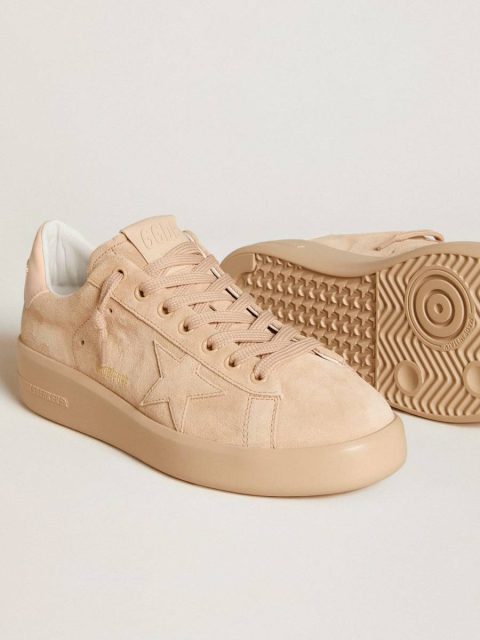 Purestar In Suede With Suede Star And Light Pink Leather Heel Tab Golden Goose Women Purestar - Image 3