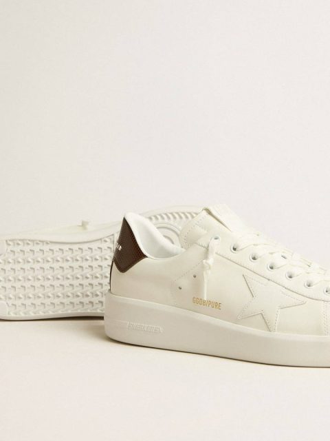 Purestar Purestar With White Star And Burgundy Lizard-Print Heel Tab Optical White Men Golden Goose - Image 3