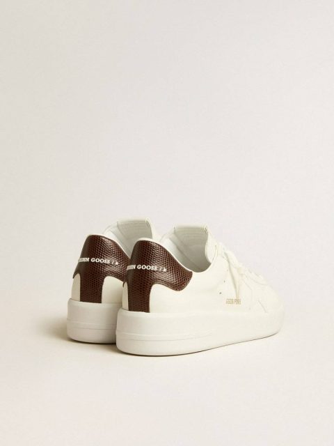 Purestar Purestar With White Star And Burgundy Lizard-Print Heel Tab Optical White Men Golden Goose - Image 4