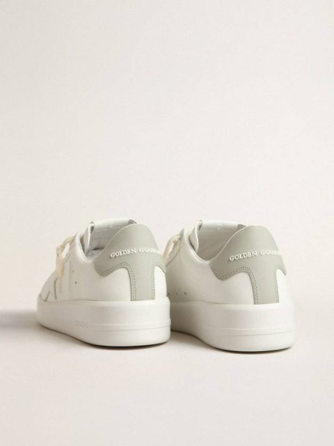 Purestar White Women Golden Goose Purestar With White Star And Gray Leather Heel Tab - Image 4