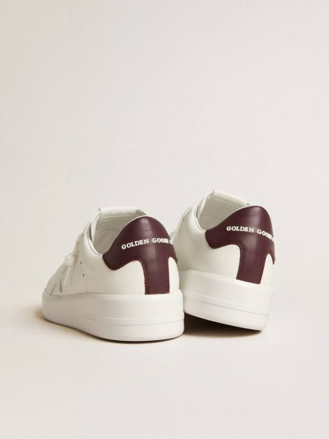 Purestar With White Leather Star And Plum Leather Heel Tab Purestar White Women Golden Goose - Image 4