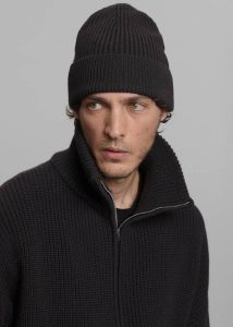 Purple Amo Wool Beanie - Dark Plum Headwear Men The Frankie Shop
