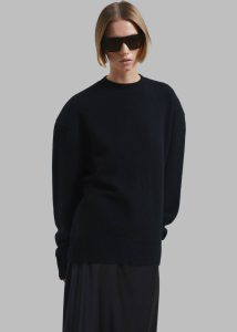 Rafaela Padded Knit Sweater - Black The Frankie Shop Knitwear Black Women - Image 2