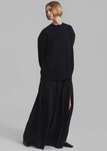 Rafaela Padded Knit Sweater - Black The Frankie Shop Knitwear Black Women