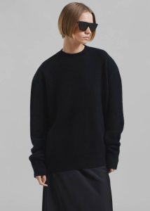 Rafaela Padded Knit Sweater - Black The Frankie Shop Knitwear Black Women - Image 3