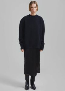 Rafaela Padded Knit Sweater - Black The Frankie Shop Knitwear Black Women - Image 4