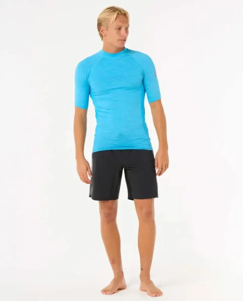 Rash Guards Mens Rip Curl Dawn Patrol Uv Short Sleeve Rash Guard - Image 4