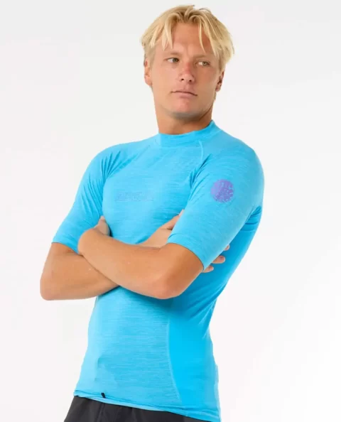 Rash Guards Mens Rip Curl Dawn Patrol Uv Short Sleeve Rash Guard