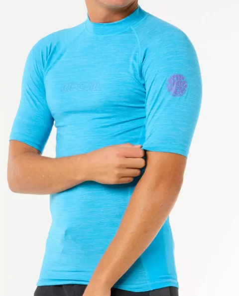 Rash Guards Mens Rip Curl Dawn Patrol Uv Short Sleeve Rash Guard - Image 5
