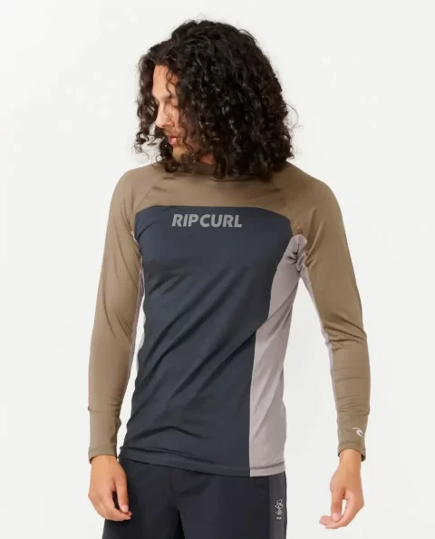 Rash Guards Mens Rip Curl Drive Uv Long Sleeve Rash Guard - Image 2