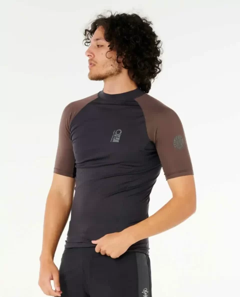 Rash Guards Mens Rip Curl Search Upf Performance Short Sleeve Rash Guard - Image 3