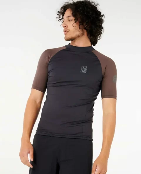 Rash Guards Mens Rip Curl Search Upf Performance Short Sleeve Rash Guard