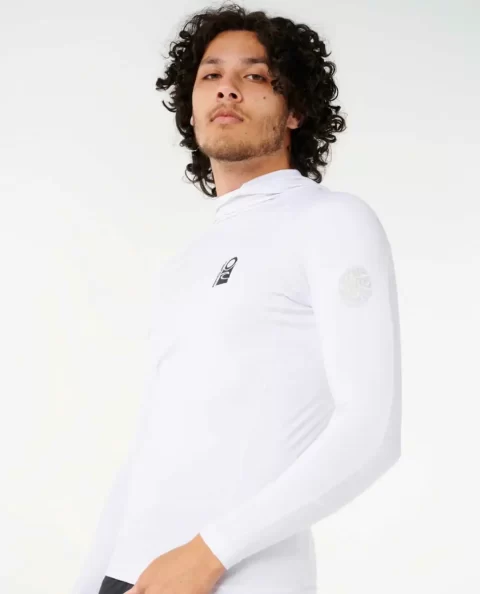 Rash Guards Rip Curl Search Upf Performance Long Sleeve Hood Mens