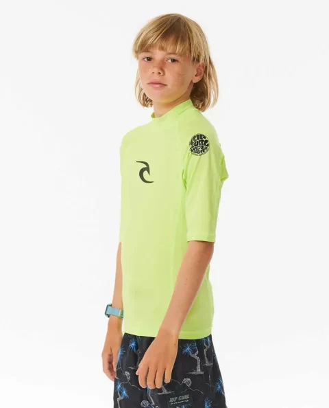 Rash Guards & Vest Kids Brand Wave Uv Short Sleeve Rash Guard Rip Curl - Image 3