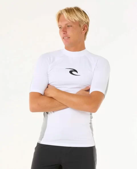 Rash Guards Waves Uv Short Sleeve Rash Guard Rip Curl Mens - Image 2