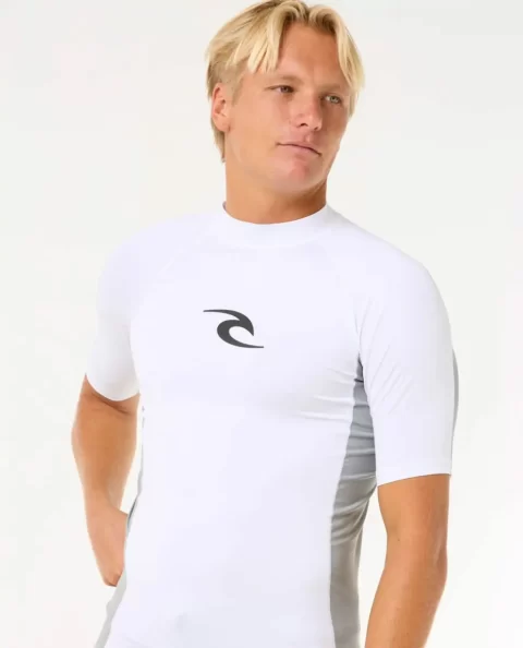 Rash Guards Waves Uv Short Sleeve Rash Guard Rip Curl Mens