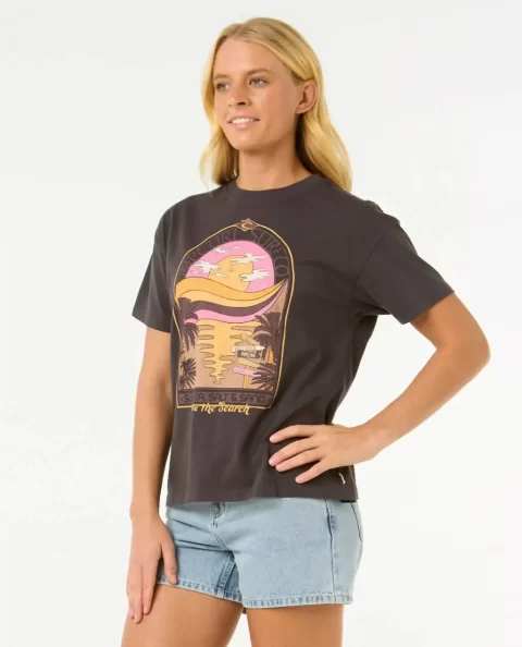 Rash Guards Women Rip Curl Sun & Sea Relaxed Tee - Image 2