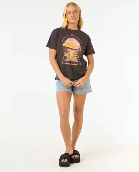 Rash Guards Women Rip Curl Sun & Sea Relaxed Tee - Image 4