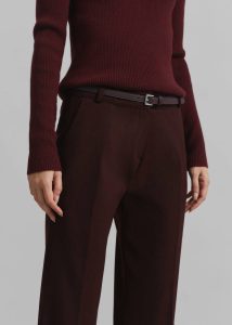 Red Bottoms The Frankie Shop Women Castel Bootcut Pants - Burgundy - Image 3
