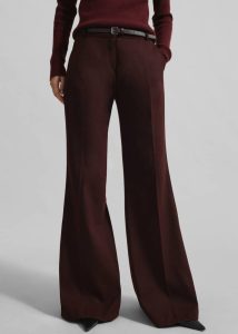 Red Bottoms The Frankie Shop Women Castel Bootcut Pants - Burgundy - Image 4