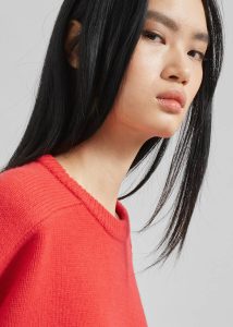 Red Knitwear The Frankie Shop Loulou Studio Bruzzi Oversized Sweater - Chili Women - Image 3