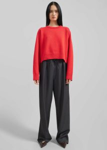 Red Knitwear The Frankie Shop Loulou Studio Bruzzi Oversized Sweater - Chili Women - Image 4