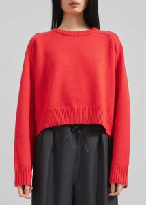 Red Knitwear The Frankie Shop Loulou Studio Bruzzi Oversized Sweater - Chili Women - Image 5
