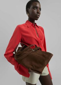 Red The Frankie Shop Tops Women Sportmax Silk Crêpe Gemona Shirt - Red - Image 3