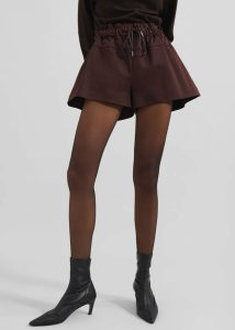 Red Women Pomona Shorts - Burgundy Bottoms The Frankie Shop - Image 3
