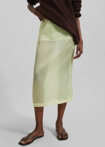Renna Organza Midi Skirt - Yellow Bottoms Women Yellow The Frankie Shop