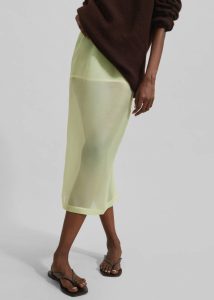 Renna Organza Midi Skirt - Yellow Bottoms Women Yellow The Frankie Shop - Image 3