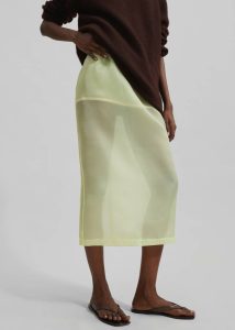 Renna Organza Midi Skirt - Yellow Bottoms Women Yellow The Frankie Shop - Image 5