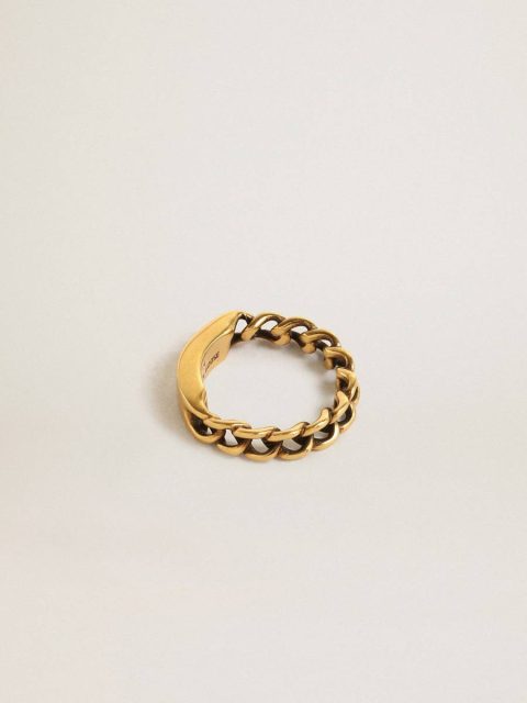 Ring In Antique Gold Color With Regular Links Jewelry Women Antique Gold Golden Goose