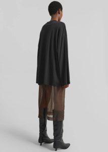 Rio Oversized Sleeve Tee - Black Women Tops Black The Frankie Shop - Image 5