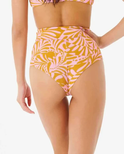 Rip Curl Bikini Bottoms Women Afterglow High Waist Cheeky Bottom - Image 3