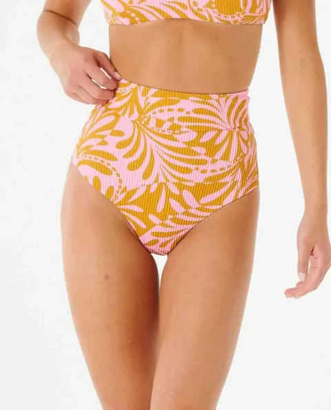Rip Curl Bikini Bottoms Women Afterglow High Waist Cheeky Bottom