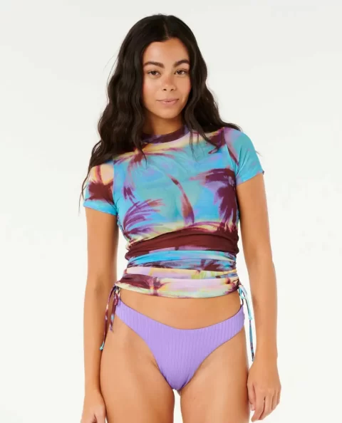 Rip Curl Bikini Tops Hidden Isles Mesh Swim Tee Women